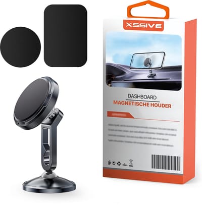 Xssive GSM Houder Auto Magneet - 360 Graden Draaibaar - Magnetische Telefoon Houder Auto Dashboard - Inclusief Magneetsticker