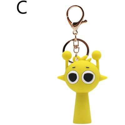 Cartoon Sprunki Sleutelhanger Schattige Sprunki Oren Raddy Grijs Brud Vineria Voor Meisje Jongen Tas Hanger Sleutelhanger Sieraden Fans Cadeaus Decor yellow