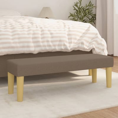 vidaXL - Bankje - 100x30x30 - cm - stof - taupe