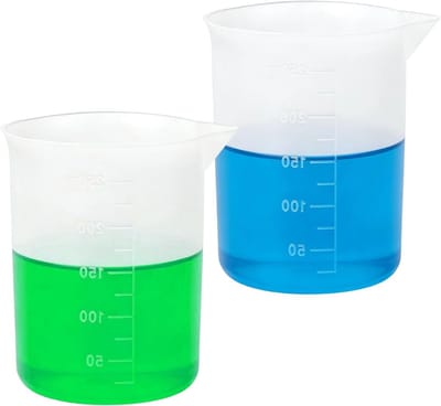Set van 2 siliconen maatbekers van 250 ml - Ideaal voor gietpoeder, wasmiddel en epoxyhars, met handige schaalverdeling en anti-aanbak functie voor keuken en hobbyprojecten