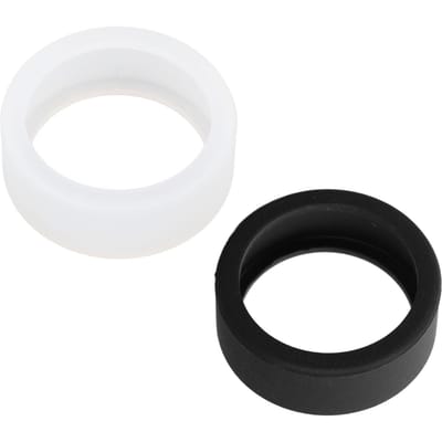 2 stuks Slimme Ring Siliconen Cover Dunne Lichtgewicht Huidvriendelijk Slimme Ring Beschermer Siliconen Elastisch M white