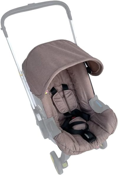 Complete Kinderwagen Accessoires Set: Kleding, Zonnekap en Voorstander Kussen - Geschikt voor Veel Verschillende Merkloze Kinderwagens