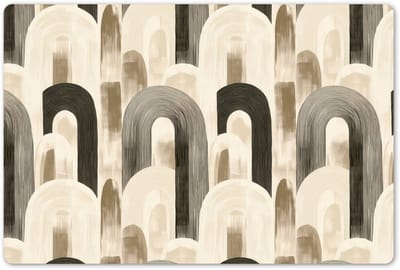 Placemats 45x30 cm - Placemat kunststof - 1 stuk - Abstract - Patroon - Bogen - Borden onderleggers - Decoratie voor op tafel - Keuken tafeldecoratie accessoires - Vinyl onderlegger - Tafelversiering