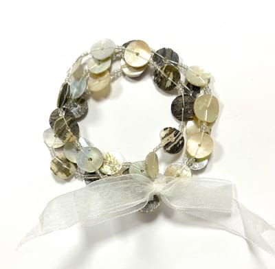 Armband met strik - Rekbaar, one size - Aardetinten - Damesdingetjes