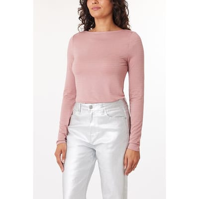 Scotch & Soda Ls Knit Top Lilas / Silver Taglia: S | Maglie a manica lunga Outlet | Donna | Grigio