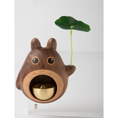 Houten Windgong Koperen Belletjes Deur Entree Herinneringsbel Schattige Totoro Entree Deurbel Hanger Huisdecoratie Opening Housewarming Cadeau