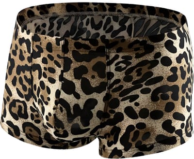 Heren Boxershort Luipaardprint - Zwart/Bruin - Sexy Herenondergoed - Maat M | LS163