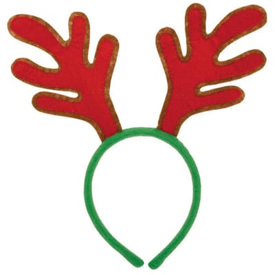 Amscan Diadeem Rendier Vilt Groen/rood One-size - Kinderen