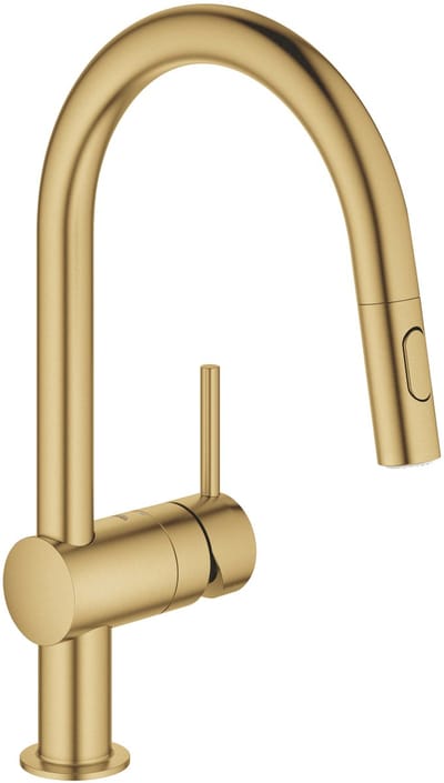 Grohe Minta - Keukenkraan met uittrekbare sproeikop, geborsteld Cool Sunrise 32321GN2