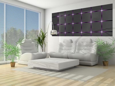 Pattern Squares Light Flash Photo Wallcovering