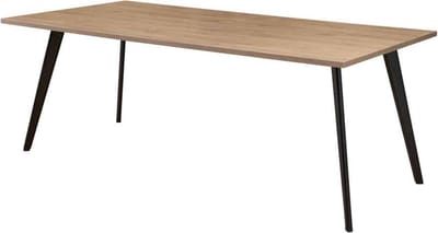 Vergadertafel Victory 4-poots recht 200x100 frame Aluminium (RAL9006) blad Lichtgrijs