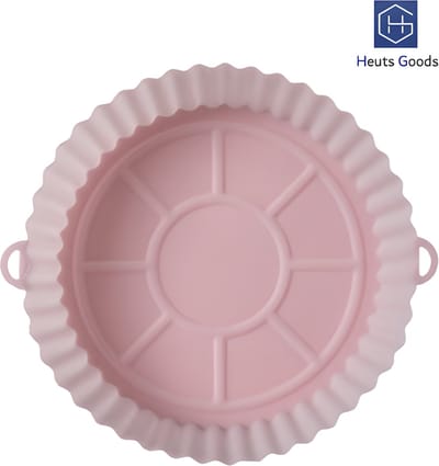 Heuts Goods - Airfryer Accessoires - Airfryer Bakpapier - Airfryer Siliconen Bakjes - Airfryer Accessoires - Airfryer bakpapier Siliconen - Siliconen Airfryer Bakjes - Duurzaam - 20CM - Roze
