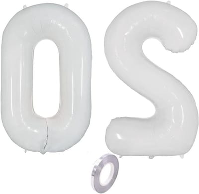 Grote Witte Ballonnen voor 20e Verjaardag Decoratie, Helium Ballonnen, Feestdecoratie voor Mannen en Vrouwen, 101 cm Inflatable Ballonnen