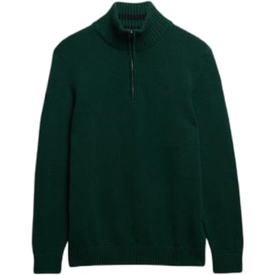 Superdry - Katoenen Trui Met Halve Rits - Heren - Sweaters