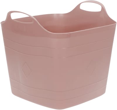 Excellent houseware flexibele kuip / emmer - roze - 25 l - kunststof - 40 x 35 cm - met handvatten