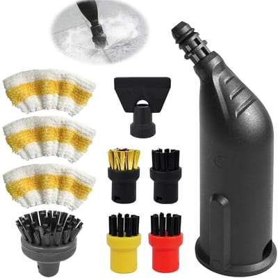 10 stuks accessoires voor stoomreinigers, geschikt voor verschillende modellen, inclusief borstels en filters