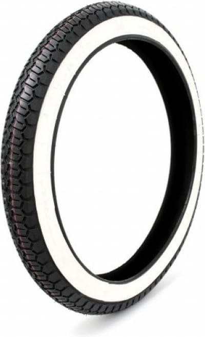 Pneu 2.25-16 Mitas pour Mobylette Peugeot 50 103 Vogue 2004 à 2018 Flanc blanc / B8 TT 38J Neuf