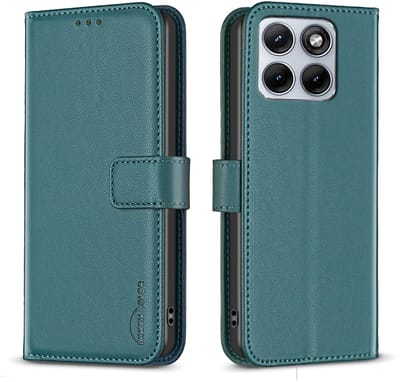 BINFEN Hoesje - Geschikt voor Motorola Edge 70 Fusion Hoesje - BINFEN Color Book Case - Groen
