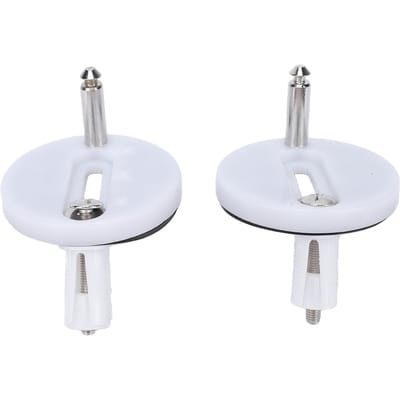 2 Pièces Fixations de Charnière de Siège de Toilettes Kit de Boulons Vis de Charnière de Siège de Toilettes en Acier Inoxydable Accessoires de Maintenance white