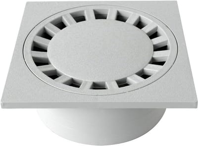 Afsluitklep PVC Grijs 200x200 mm voor Drainage en Afwatering