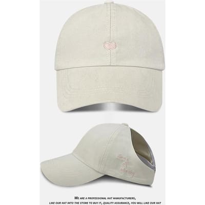 Dames Paardenstaart Baseballpetten Mode Dames Kruislings Rommelige Knot Snapback Pet Outdoor Sporten Verstelbaar Ademend Trucker Petten (Beige,Adjustable&Adult (54-60cm)) beige