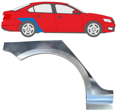 Reparatiepaneel achterspatbord voor Skoda Octavia III 2013-2020 / Rechts