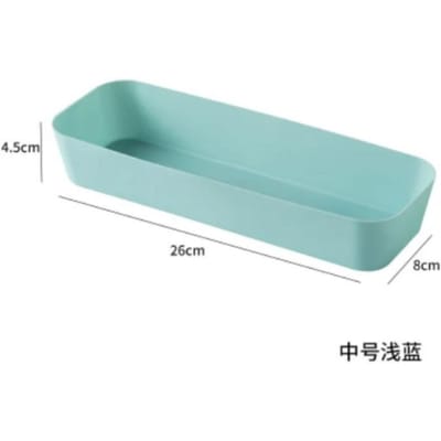 Combineerbare Opbergbox Bureau Cosmetica Opberg Make-up Kleding Tafelgerei Houder Lade-organizer Lades Ondergoed Organizer lichtblauwe kleur