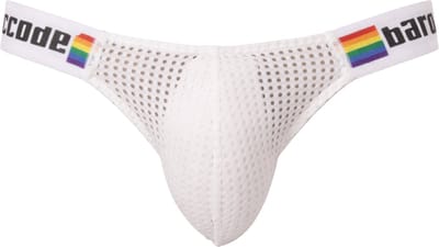 Barcode Berlin Pride Brief Regiro White - MAAT S - Erotisch Heren Ondergoed - Slip voor Man - Sexy mannen Slip