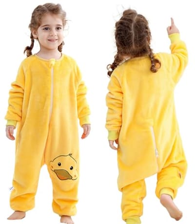 Slaapzak met Voeten voor Baby's en Peuters - Flanel - 2,5 Tog - Winter Pyjama met Lange Mouwen