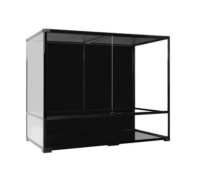 Terra Della Glazen knockdown terrarium 112 x 60 x 90CM met metalen bovenrooster