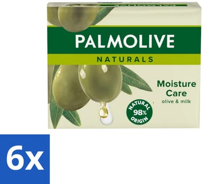 6 x Palmolive Tabletzeep Naturals Olijf Melk 4x 90 gr - Palmolive Zeep - Tabletzeep - Olijf & Melk - Natuurlijke Ingrediënten - Hydraterende Zeep