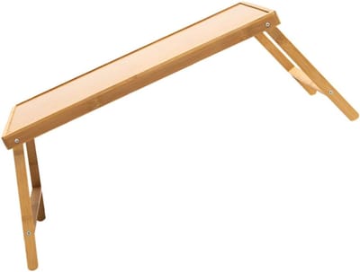 Vouwbaar Schootbureau - Laptoptafel Bed - Thuiswerken Studeren - Met Opbergvak - 50x30x23cm - Beige