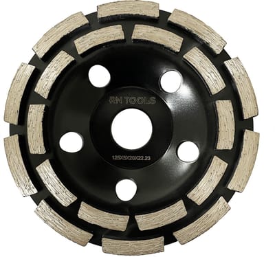 RNtools Diamant Komschijf Dubbele Rij - 125 x 22,23 mm - voor Haakse Slijper - Betonslijper