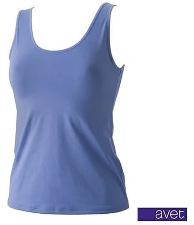 Dames hemd microfiber 7591 - Microfiber dames onderhemd - Microvezel hemdje - Blauw / M