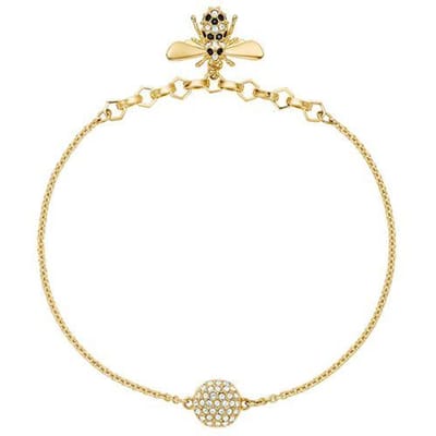 Swarovski Remix Collectie Dames Bijen Armband Goud 5380077 17.5cm/M white
