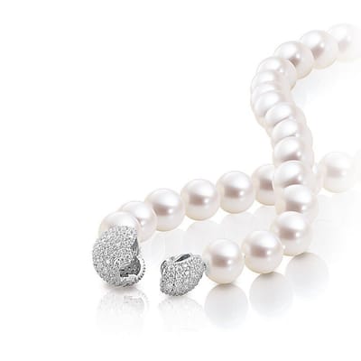 Luna-Pearls - 218.0032 - Ketting - Zoetwater gekweekte parel 8.5-9mm - 925/zilver