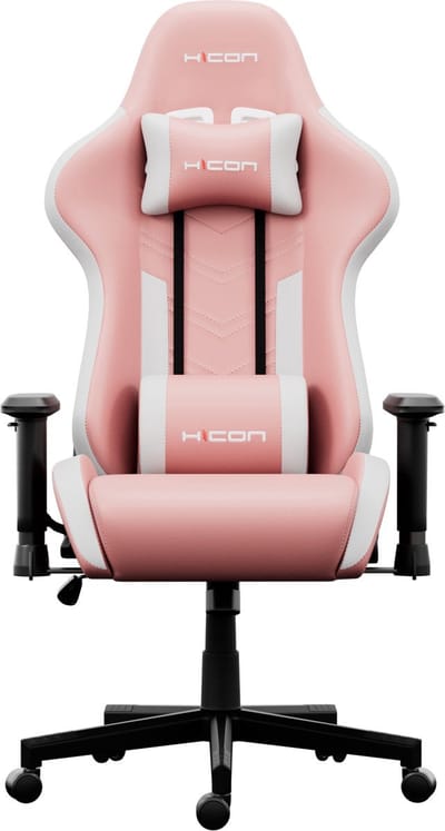 HICON Roze Gamestoel – Roze Gaming Stoel met Voetsteun | Ergonomische Gaming Chair