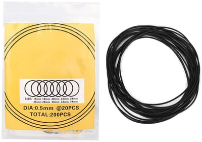 Dailygoods- Horloge Gasket Waterdicht - 200 Stuks O-Ringen - Rubber Gasket - Duurzaam Materiaal - Flexibel en Slijtvast - Horloge O-ring