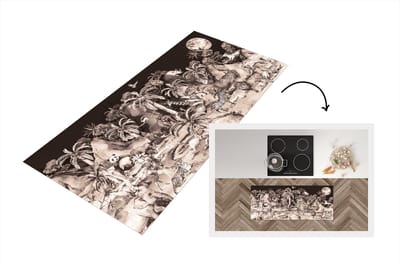 Keukenloper - Loper keuken - Jungle Decoratie - Kinderen - Dieren - 120x50 cm - Keukenloper vinyl
