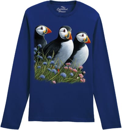 Papegaaiduikers Summer Visitors - Puffins The Coloured House Longsleeve T-shirt XXL