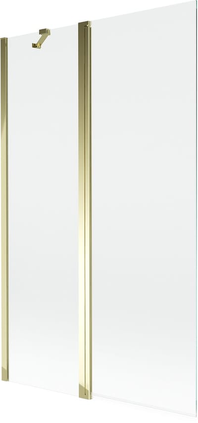 Mexen Mist badwand 2-delig 110 x 150 , transparant, goud - 8A9-110-011-50-00
