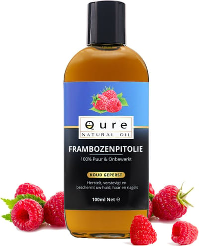 Frambozenpitolie 100ml | 100% Puur & Onbewerkt | Frambozenzaad Olie | Frambozenpit Olie voor Haar, Gezicht en Lichaam