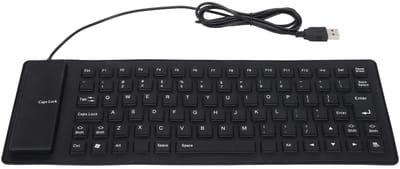 Dailygoods - Silicone Toetsenbord - Vouwbaar en waterdicht - Stil ontwerp voor PC en Laptop - 85 Toetsen - Perfect voor onderweg - Geschikt voor dagel...