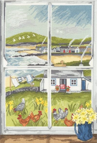 Bothy Threads borduurpakket primrose window XDD8 telpatroon