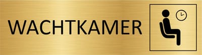 CombiCraft deurbordje Wachtkamer in goud met tape - 165 x 45 mm