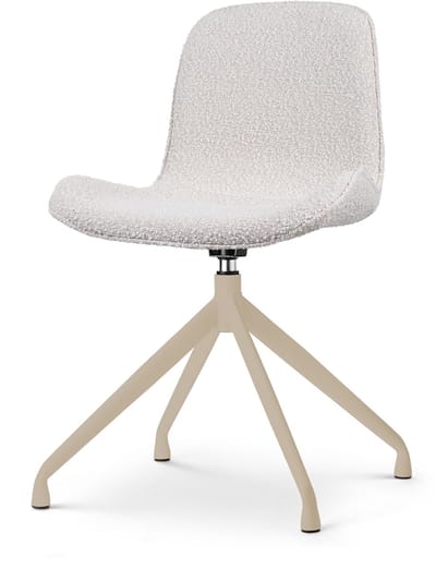 Nolon Nola-Fé Draaibare Eetkamerstoel Bouclé Beige - Beige Onderstel - Modern - Comfortabel - Luxe