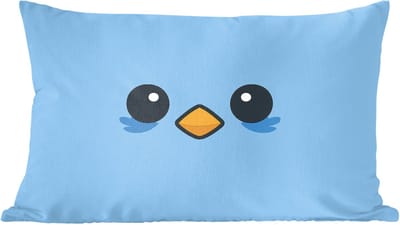 Sierkussens - Kussentjes Woonkamer - 60x40 cm - Vogel - Blauw - Eenvoudig