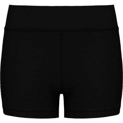 Under Armour HeatGear Mid-Rise Shorts voor dames, zwart