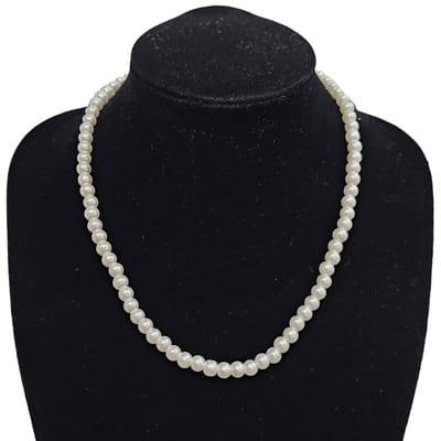 Fako Bijoux® - Parelketting - 6mm - Glaskralen - Parelmoer - Wit