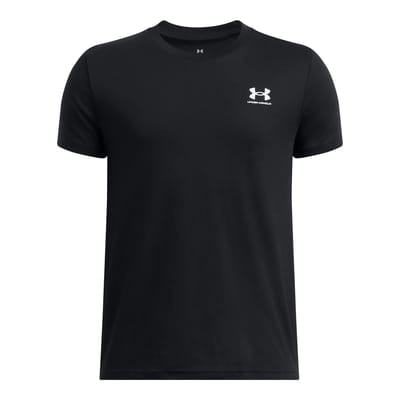 Under Armour UA B SPORTSTYLE LC SS Unisex Sportshirt - Zwart - Wit